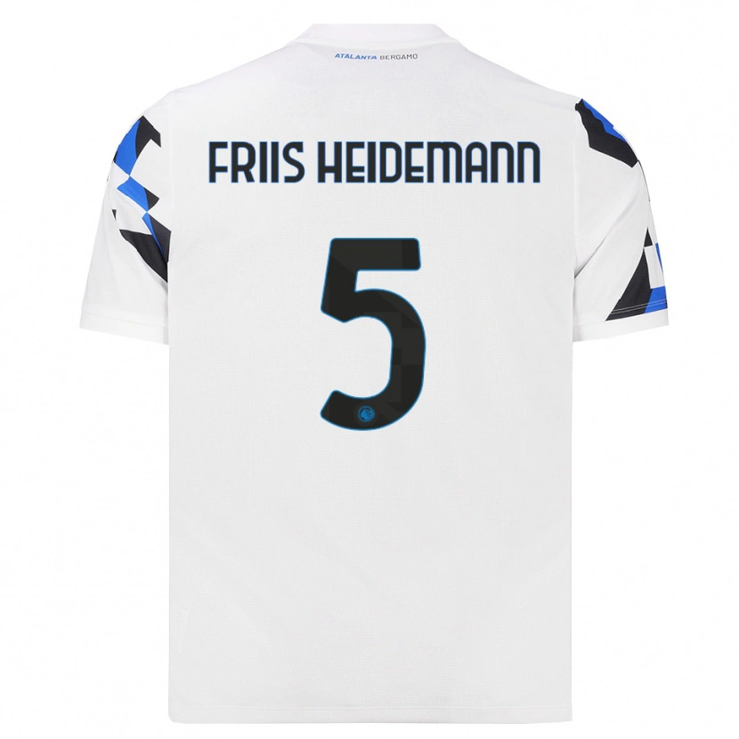 DanxenキッズLukas Friis Heidemann#5ホワイト レッドブルーアウェイシャツ2026/27ジャージーユニフォーム