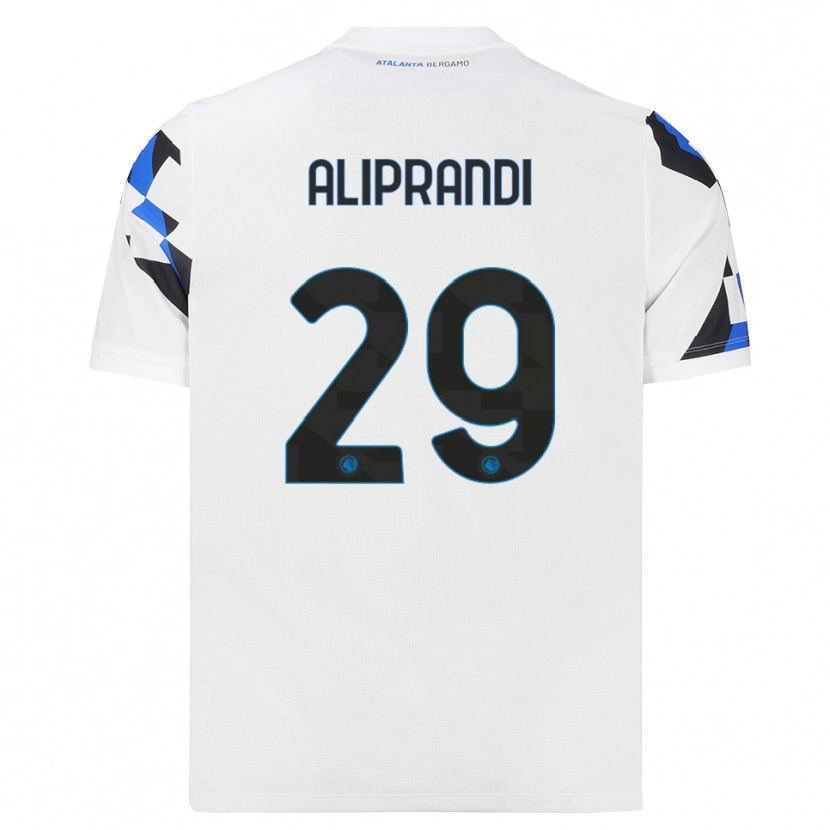 DanxenキッズMattia Aliprandi#29ホワイト レッドブルーアウェイシャツ2026/27ジャージーユニフォーム