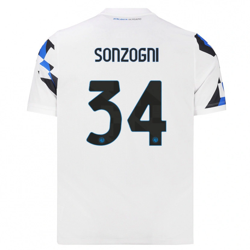 DanxenキッズMattia Sonzogni#34ホワイト レッドブルーアウェイシャツ2026/27ジャージーユニフォーム