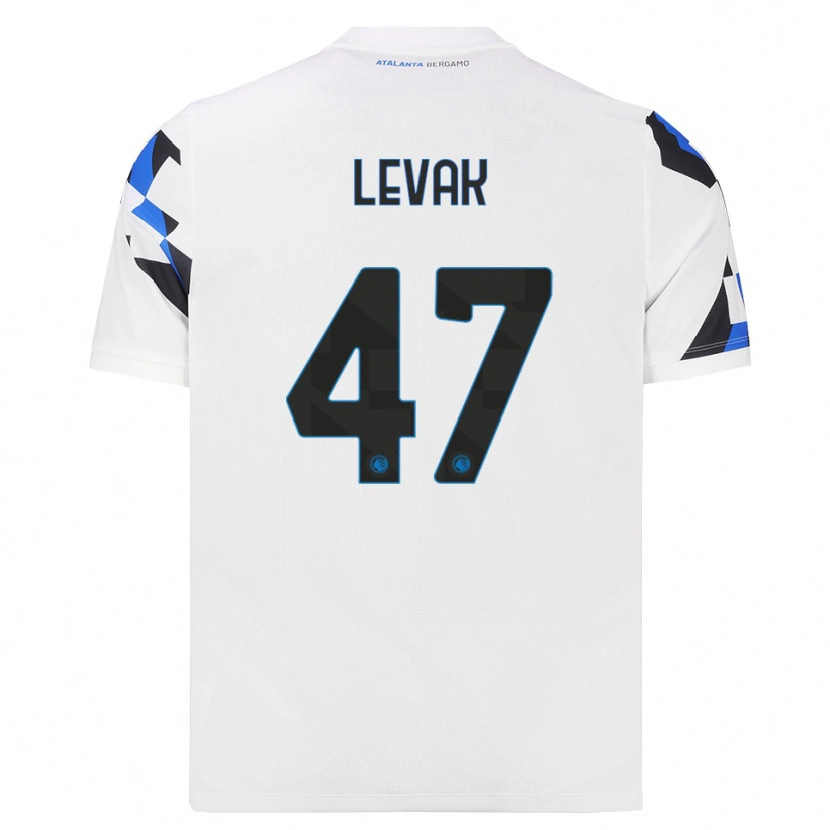 DanxenキッズSergej Levak#47ホワイト レッドブルーアウェイシャツ2026/27ジャージーユニフォーム
