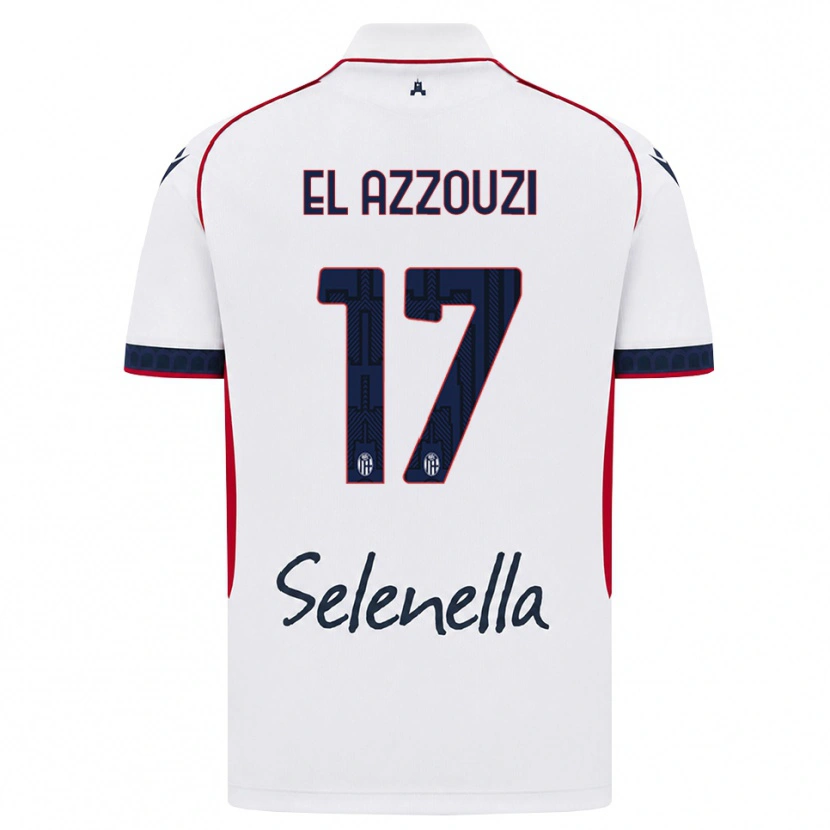 Danxenキッズウサマ・エル・アズジ#17ホワイト レッド ロイヤルブルーアウェイシャツ2026/27ジャージーユニフォーム
