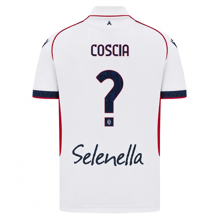 DanxenキッズChristian Coscia#0ホワイト レッド ロイヤルブルーアウェイシャツ2026/27ジャージーユニフォーム
