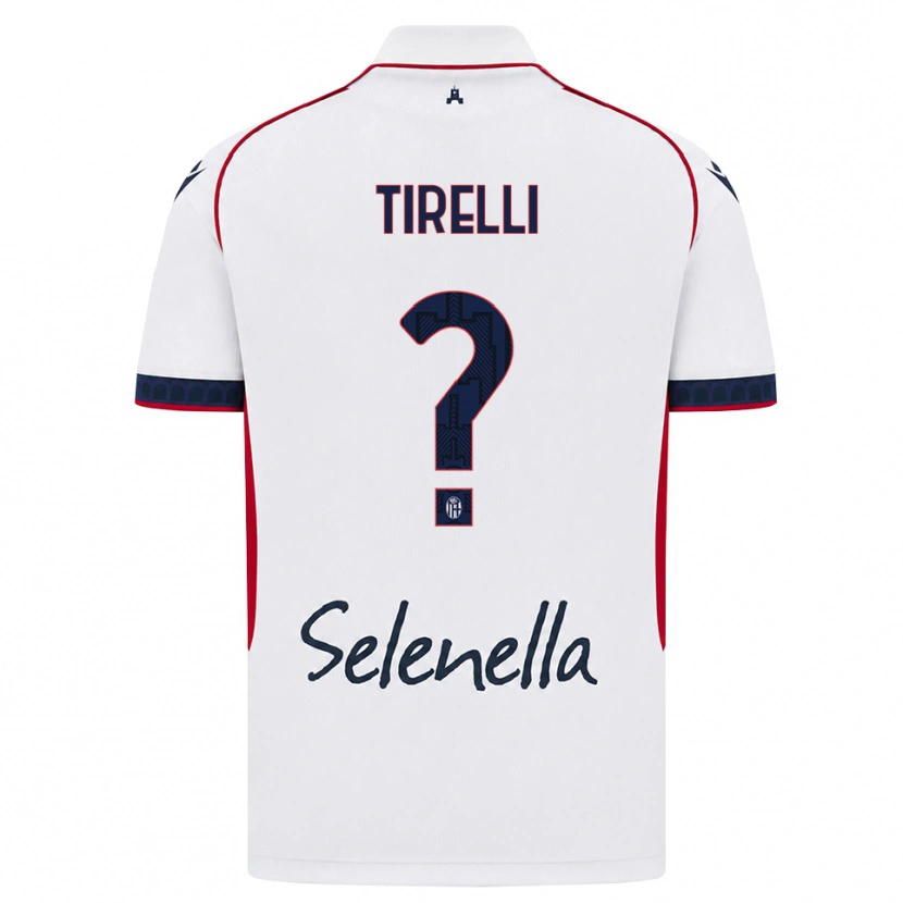 DanxenキッズManuel Tirelli#0ホワイト レッド ロイヤルブルーアウェイシャツ2026/27ジャージーユニフォーム