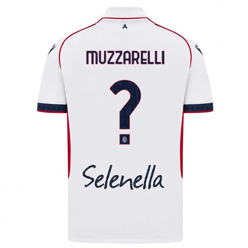 DanxenキッズLorenzo Muzzarelli#0ホワイト レッド ロイヤルブルーアウェイシャツ2026/27ジャージーユニフォーム