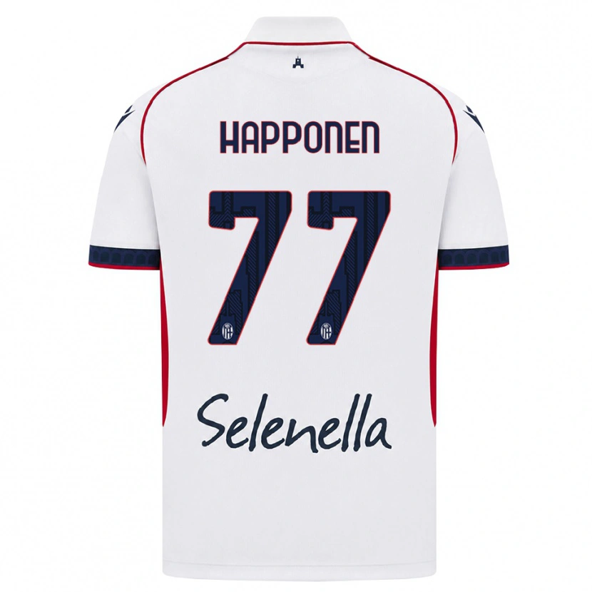 DanxenキッズUkko Happonen#77ホワイト レッド ロイヤルブルーアウェイシャツ2026/27ジャージーユニフォーム