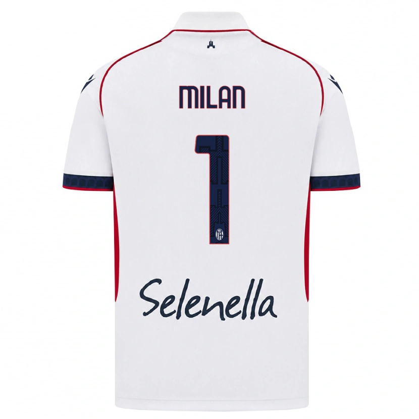 DanxenキッズRiccardo Milan#1ホワイト レッド ロイヤルブルーアウェイシャツ2026/27ジャージーユニフォーム