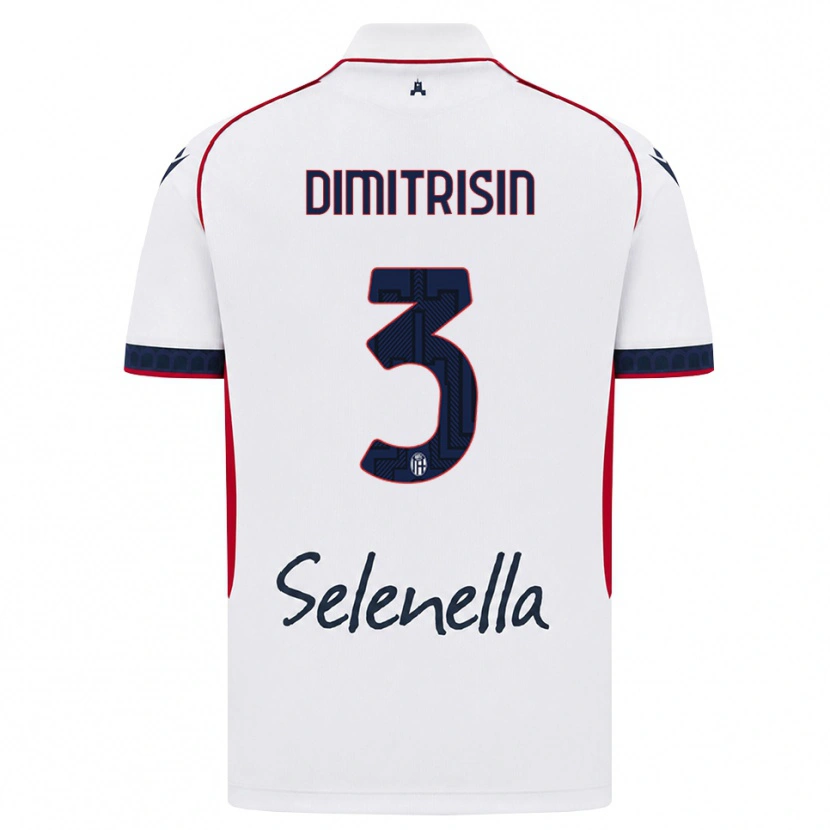 DanxenキッズDanila Dimitrișin#3ホワイト レッド ロイヤルブルーアウェイシャツ2026/27ジャージーユニフォーム