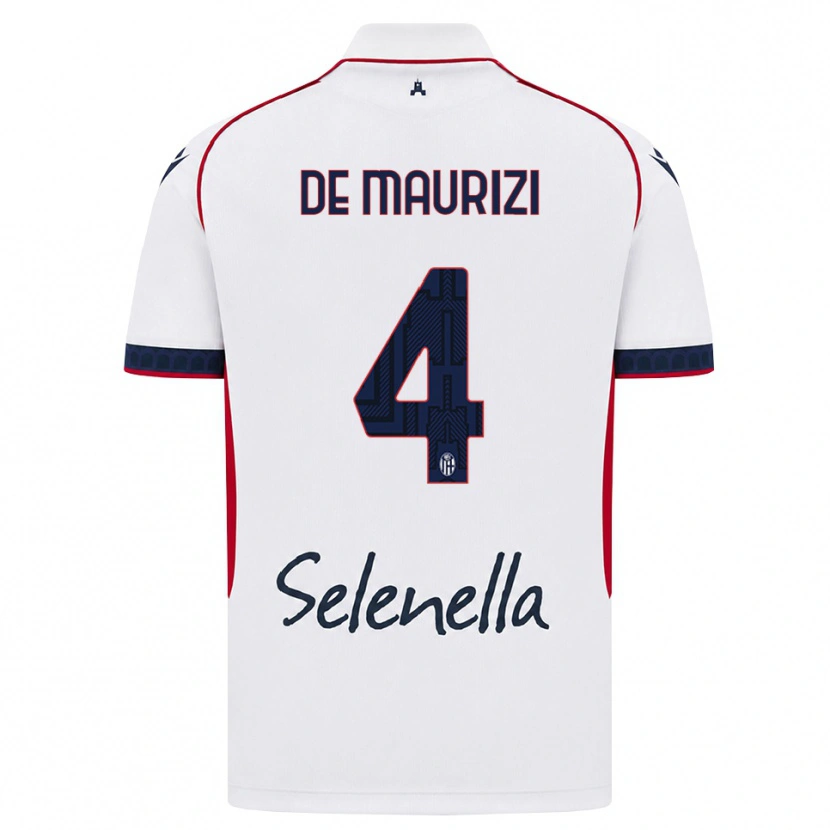 DanxenキッズAlessandro De Maurizi#4ホワイト レッド ロイヤルブルーアウェイシャツ2026/27ジャージーユニフォーム