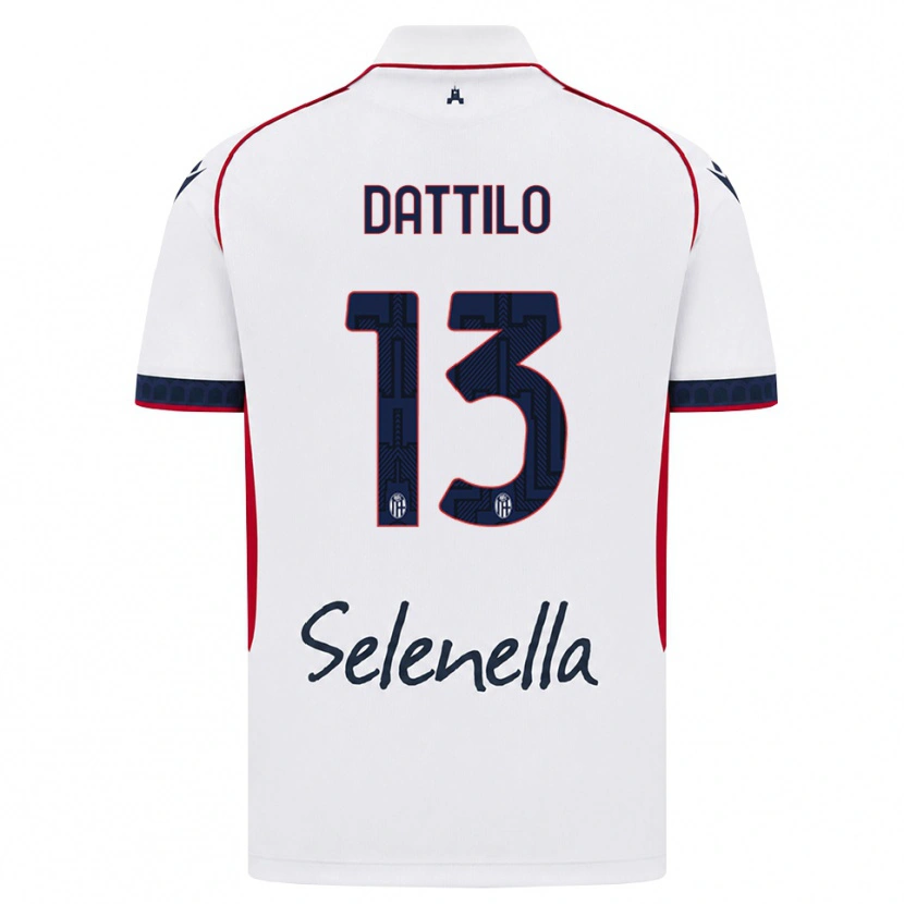 DanxenキッズGabriel Dattilo#13ホワイト レッド ロイヤルブルーアウェイシャツ2026/27ジャージーユニフォーム