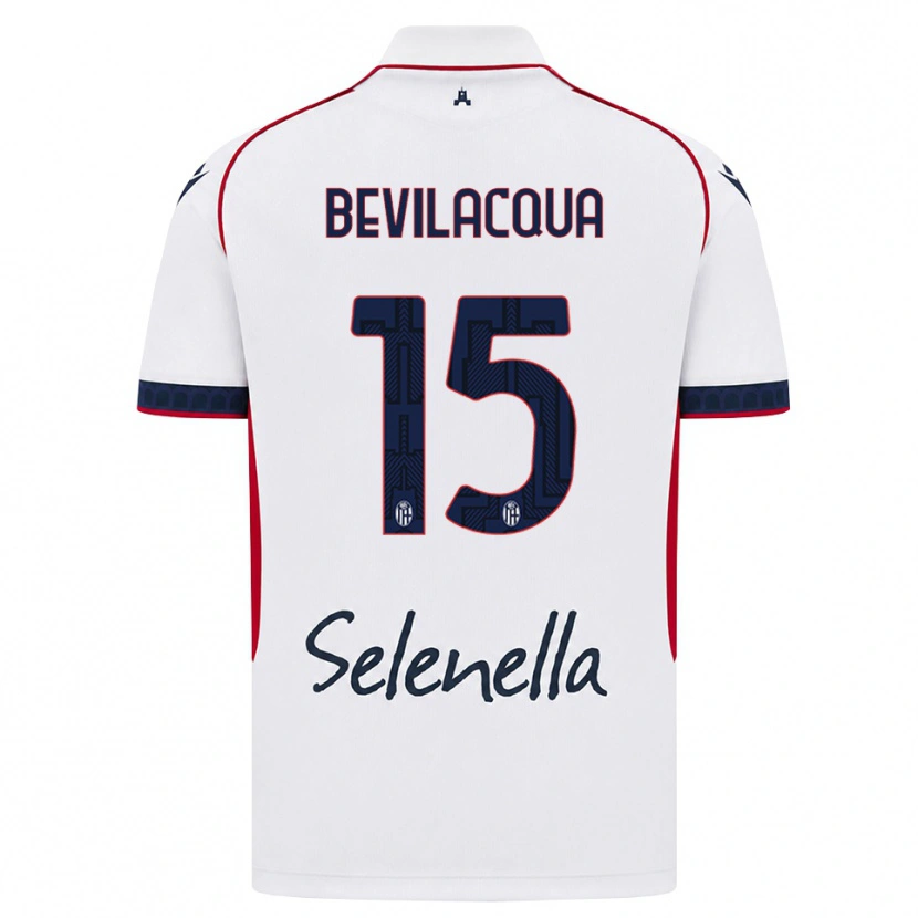 DanxenキッズVincenzo Bevilacqua#15ホワイト レッド ロイヤルブルーアウェイシャツ2026/27ジャージーユニフォーム