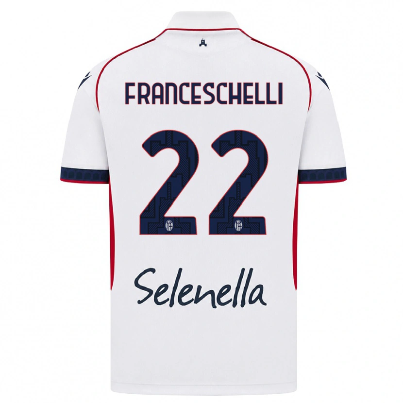 DanxenキッズMatteo Franceschelli#22ホワイト レッド ロイヤルブルーアウェイシャツ2026/27ジャージーユニフォーム