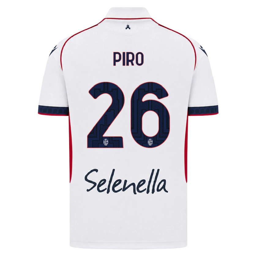 DanxenキッズChristian Piro#26ホワイト レッド ロイヤルブルーアウェイシャツ2026/27ジャージーユニフォーム