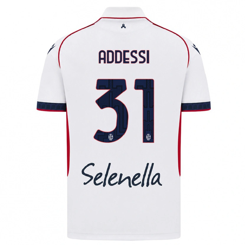 DanxenキッズSimone Addessi#31ホワイト レッド ロイヤルブルーアウェイシャツ2026/27ジャージーユニフォーム