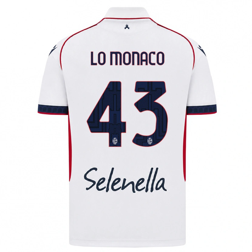 DanxenキッズLuca Lo Monaco#43ホワイト レッド ロイヤルブルーアウェイシャツ2026/27ジャージーユニフォーム