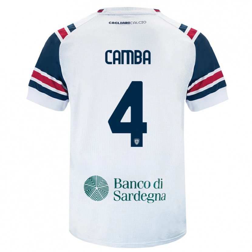 DanxenキッズDaniele Camba#4ホワイト レッド グリーンアウェイシャツ2026/27ジャージーユニフォーム