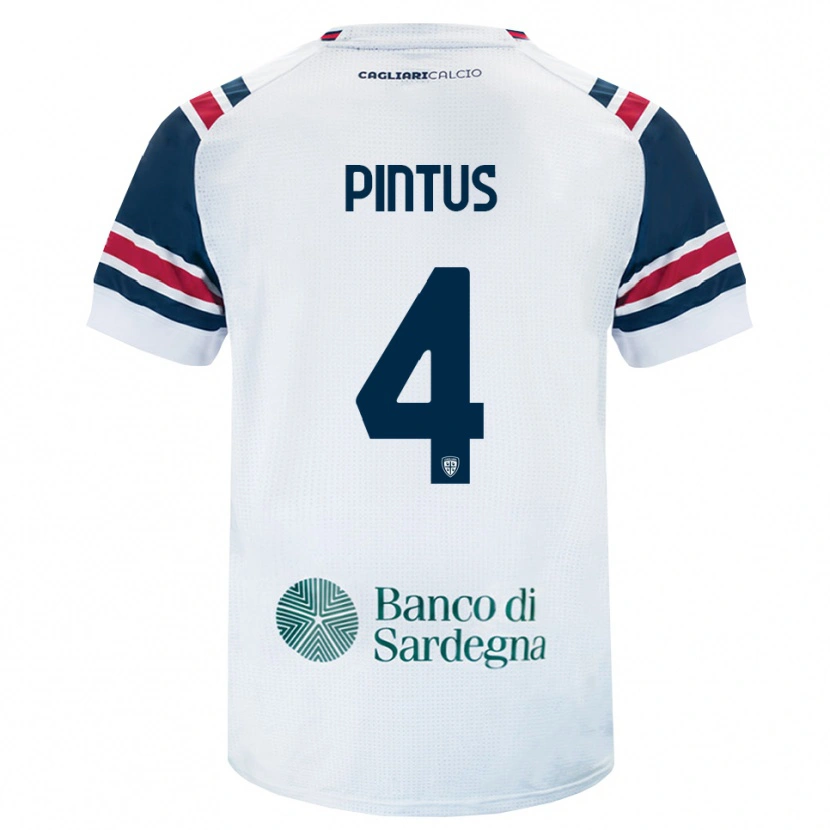 DanxenキッズLuca Pintus#4ホワイト レッド グリーンアウェイシャツ2026/27ジャージーユニフォーム