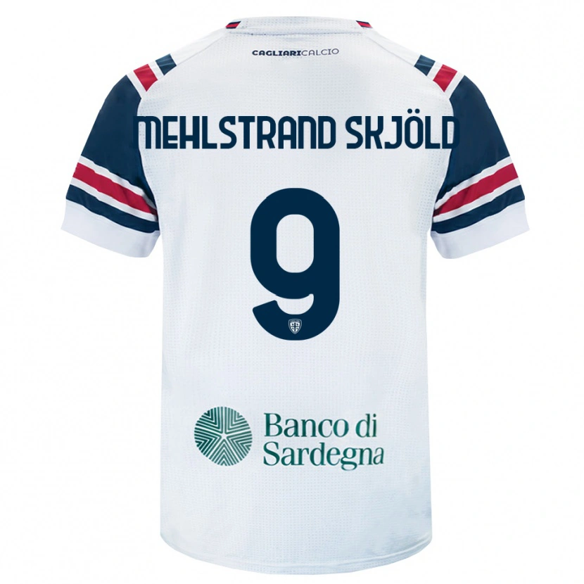 DanxenキッズWilliam Mehlstrand Skjöld#9ホワイト レッド グリーンアウェイシャツ2026/27ジャージーユニフォーム