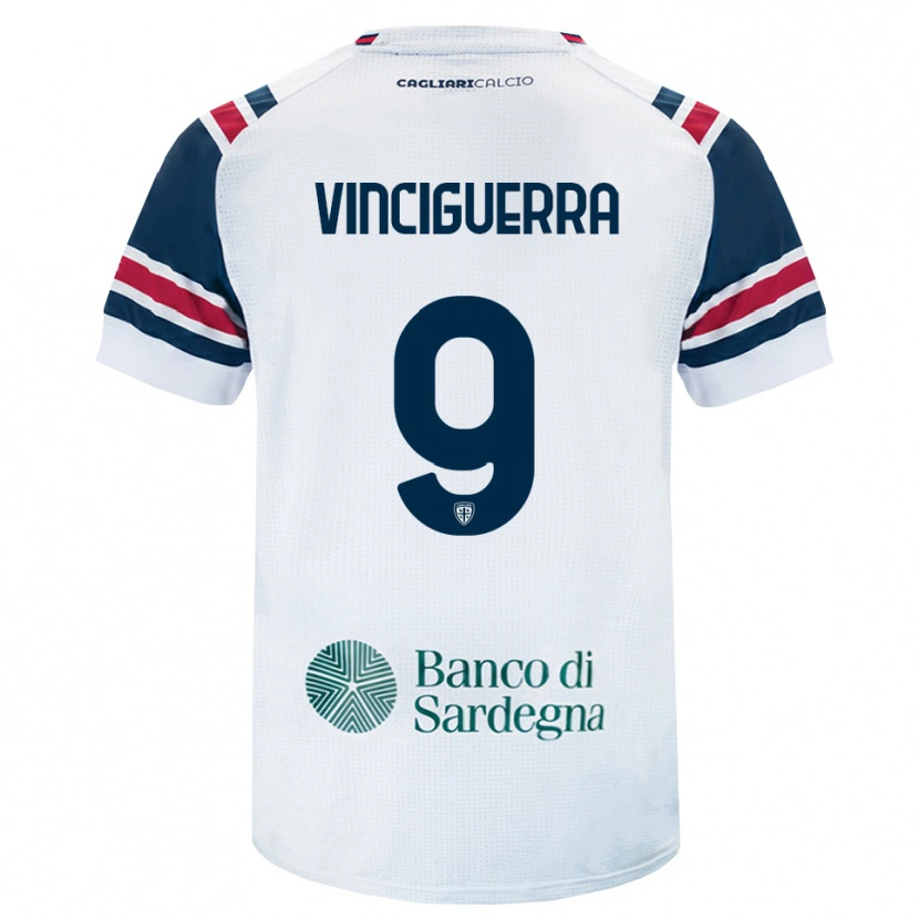 DanxenキッズAlessandro Vinciguerra#9ホワイト レッド グリーンアウェイシャツ2026/27ジャージーユニフォーム
