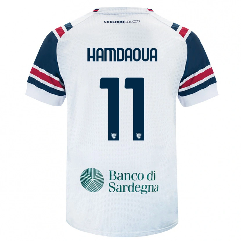 DanxenキッズNoham Hamdaoua#11ホワイト レッド グリーンアウェイシャツ2026/27ジャージーユニフォーム