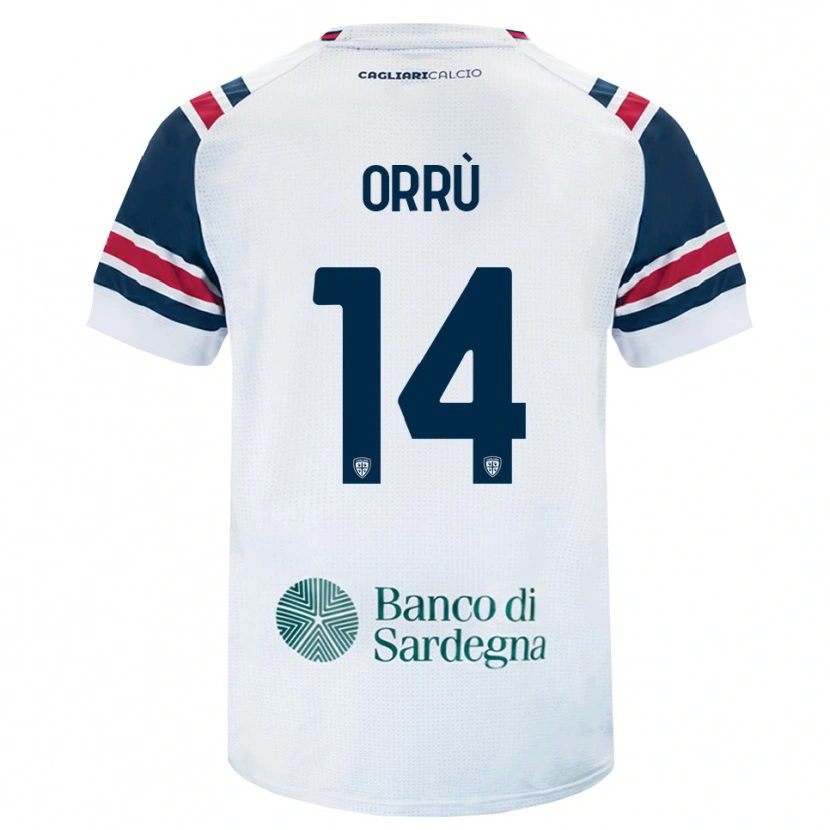 DanxenキッズGabriele Orrù#14ホワイト レッド グリーンアウェイシャツ2026/27ジャージーユニフォーム