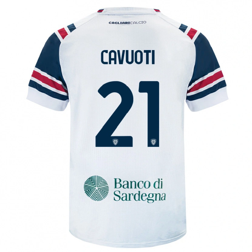 DanxenキッズNicolò Cavuoti#21ホワイト レッド グリーンアウェイシャツ2026/27ジャージーユニフォーム