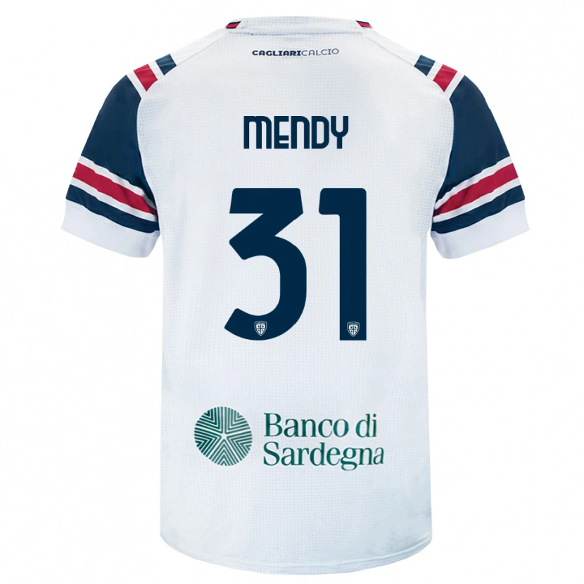 Danxenキッズポール・メンディ#31ホワイト レッド グリーンアウェイシャツ2026/27ジャージーユニフォーム
