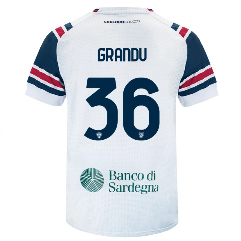 DanxenキッズNicola Grandu#36ホワイト レッド グリーンアウェイシャツ2026/27ジャージーユニフォーム