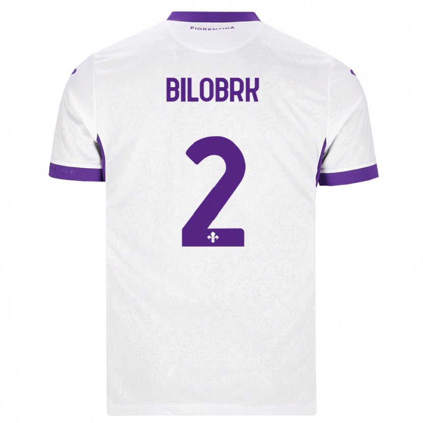 DanxenキッズAnte Bilobrk#2ホワイト パープルアウェイシャツ2026/27ジャージーユニフォーム