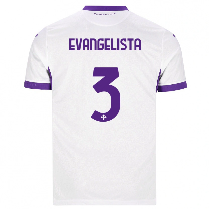 DanxenキッズCarlo Evangelista#3ホワイト パープルアウェイシャツ2026/27ジャージーユニフォーム