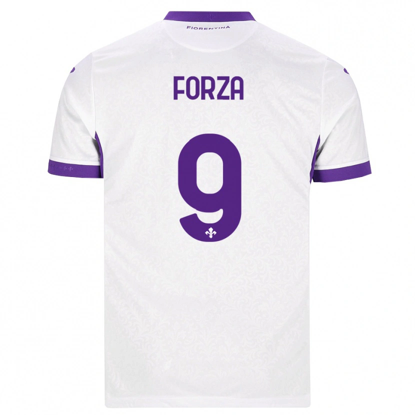DanxenキッズFrancesco Forza#9ホワイト パープルアウェイシャツ2026/27ジャージーユニフォーム