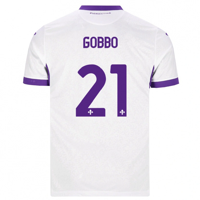 DanxenキッズAngelo Gobbo#21ホワイト パープルアウェイシャツ2026/27ジャージーユニフォーム