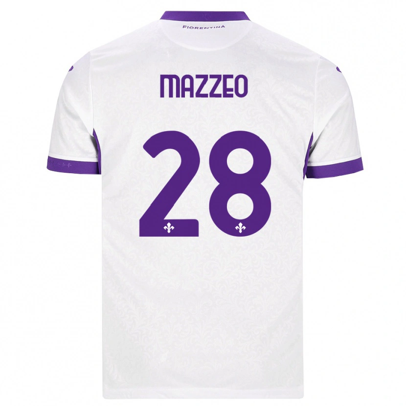 Danxenキッズブランド・マッゼオ#28ホワイト パープルアウェイシャツ2026/27ジャージーユニフォーム