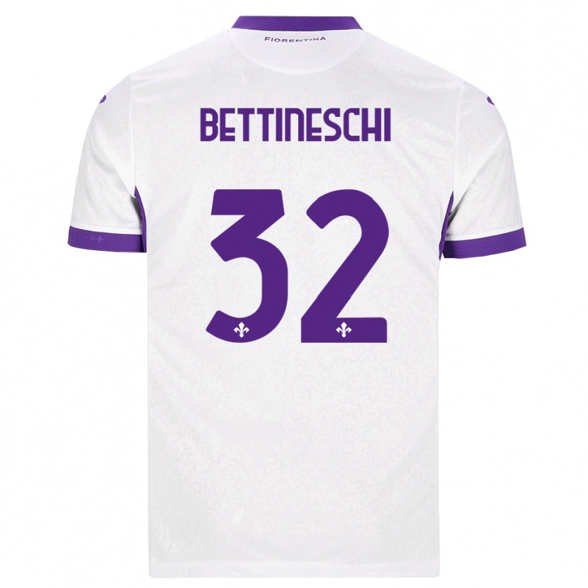 DanxenキッズGiorgia Bettineschi#32ホワイト パープルアウェイシャツ2026/27ジャージーユニフォーム