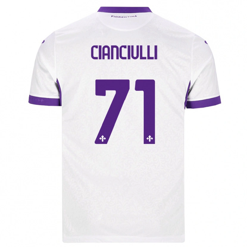 DanxenキッズSalvatore Cianciulli#71ホワイト パープルアウェイシャツ2026/27ジャージーユニフォーム