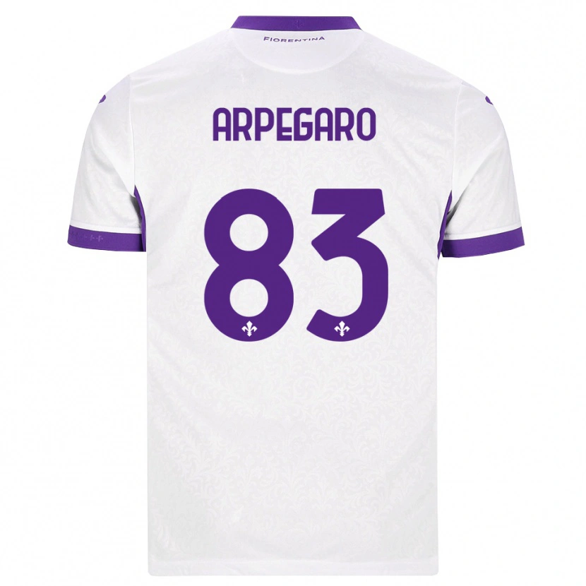 DanxenキッズSofia Arpegaro#83ホワイト パープルアウェイシャツ2026/27ジャージーユニフォーム