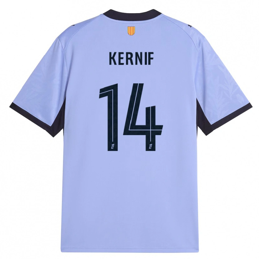 Danxenキッズアミール・ケルニフ#14ラベンダー 黒サードユニフォームシャツ2026/27ジャージーユニフォーム