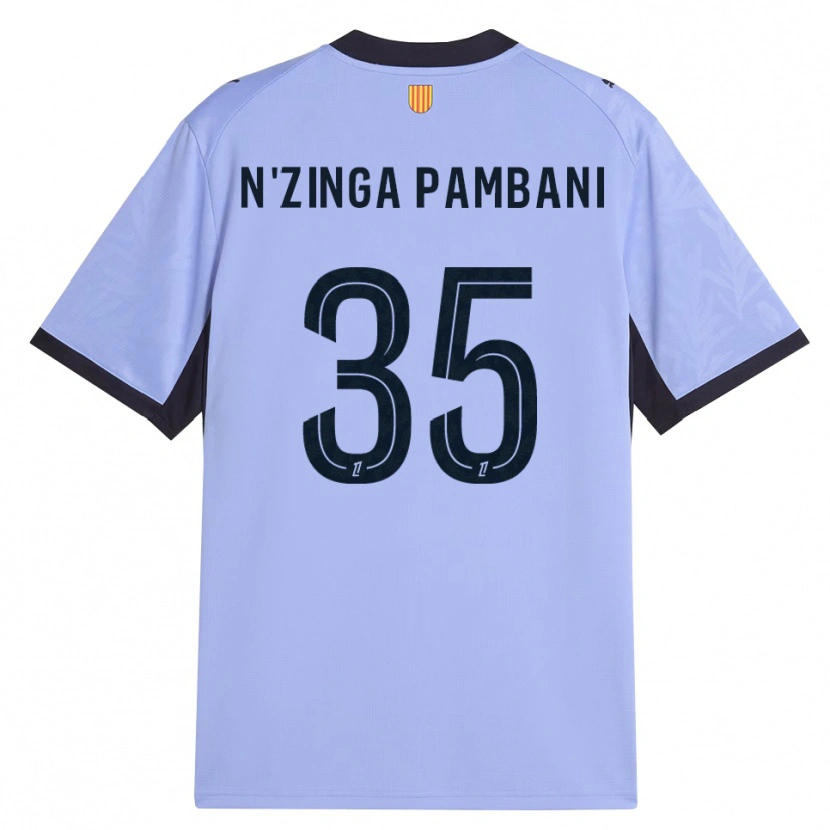 DanxenキッズPladi N'zinga Pambani#35ラベンダー 黒サードユニフォームシャツ2026/27ジャージーユニフォーム