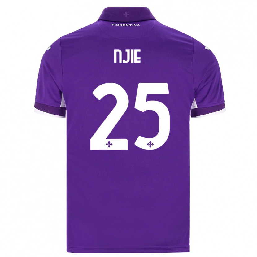 DanxenキッズAlieu Njie#25パープル ホワイト ピンクホームシャツ2026/27ジャージーユニフォーム