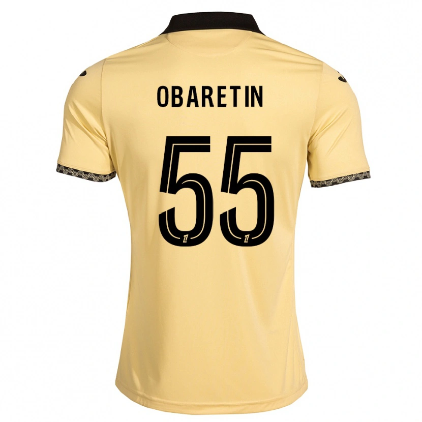 DanxenキッズNosa Edward Obaretin#55ナバホホワイト 黒アウェイシャツ2026/27ジャージーユニフォーム