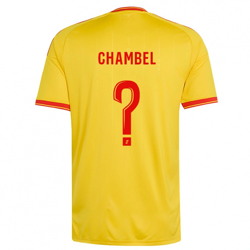 DanxenメンズDjibril Chambel#0金 オレンジ 赤ホームシャツ2026/27ジャージーユニフォーム