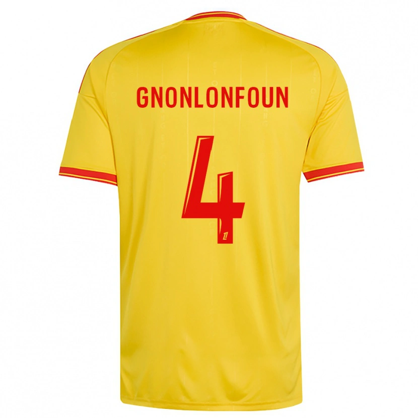 DanxenメンズMadi Gnonlonfoun#4金 オレンジ 赤ホームシャツ2026/27ジャージーユニフォーム