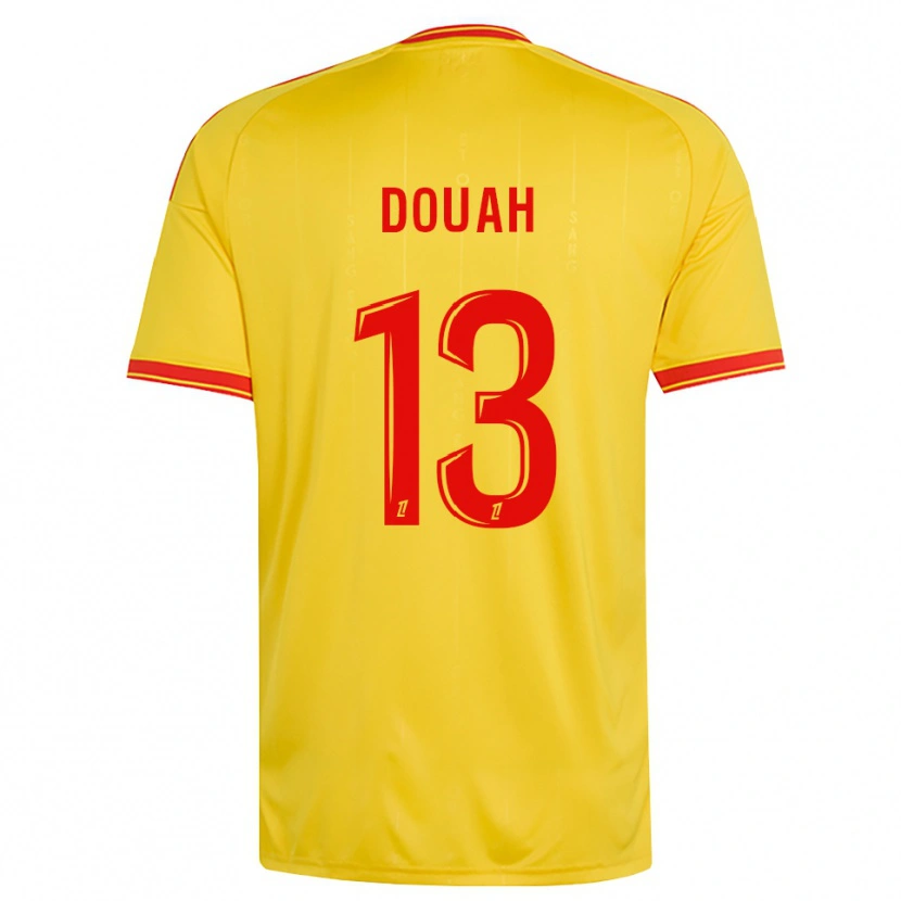 DanxenメンズChemssedine Douah#13金 オレンジ 赤ホームシャツ2026/27ジャージーユニフォーム