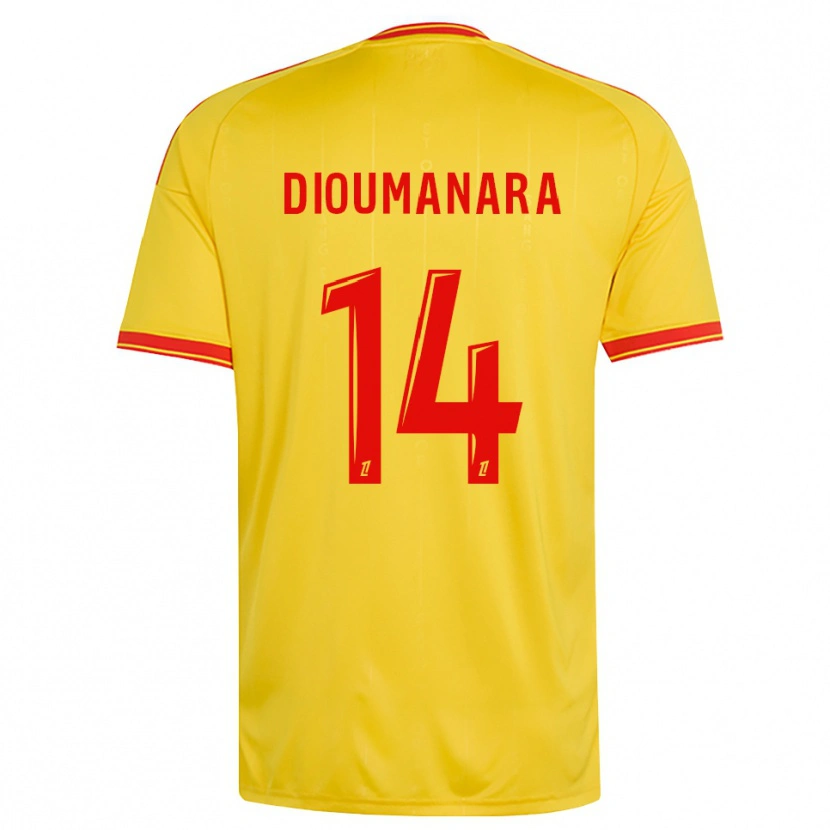 DanxenメンズSidi Dioumanara#14金 オレンジ 赤ホームシャツ2026/27ジャージーユニフォーム