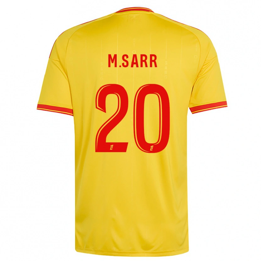 Danxenメンズマラング・サール#20金 オレンジ 赤ホームシャツ2026/27ジャージーユニフォーム