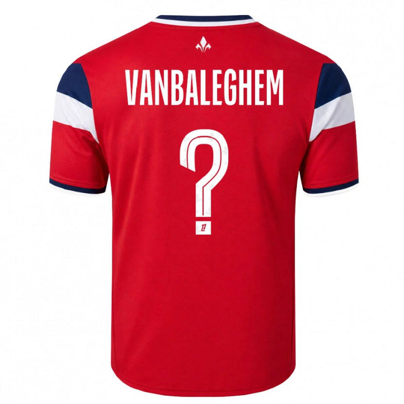 DanxenメンズValentin Vanbaleghem#0赤 白 ロイヤルブルーホームシャツ2026/27ジャージーユニフォーム