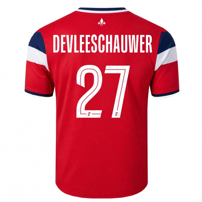 DanxenメンズGwenaëlle Devleeschauwer#27赤 白 ロイヤルブルーホームシャツ2026/27ジャージーユニフォーム