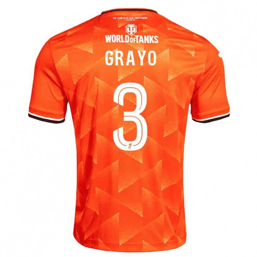 DanxenメンズMaïna Grayo#3オレンジ 白 黒ホームシャツ2026/27ジャージーユニフォーム