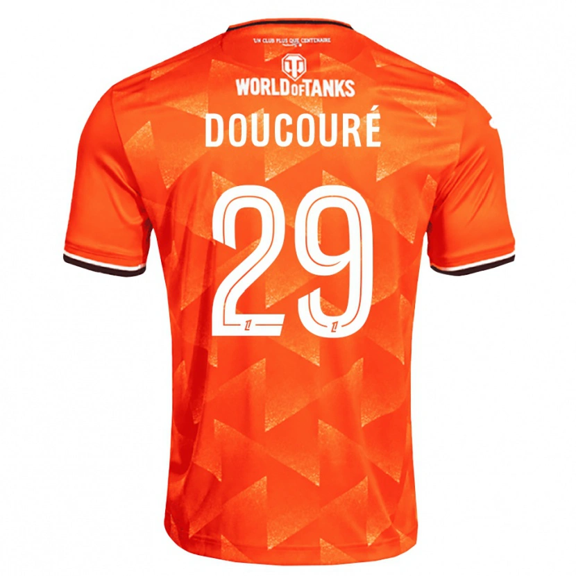 DanxenメンズSiriné Doucouré#29オレンジ 白 黒ホームシャツ2026/27ジャージーユニフォーム
