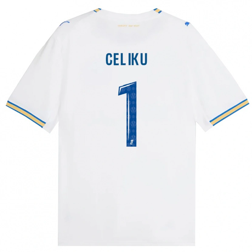 DanxenメンズBleron Celiku#1ドジャーブルー 白ホームシャツ2026/27ジャージーユニフォーム