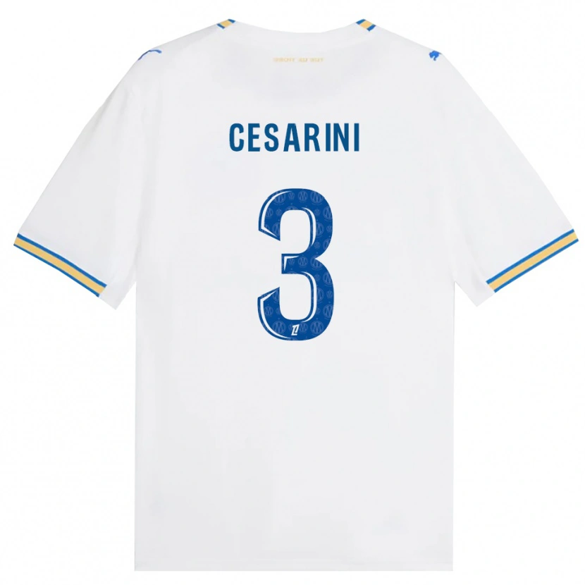 DanxenメンズGaëtan Cesarini#3ドジャーブルー 白ホームシャツ2026/27ジャージーユニフォーム